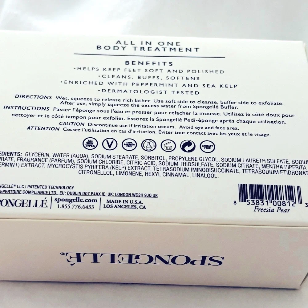 Spongelle Freesia Pear Cleansing Pedi Buffer